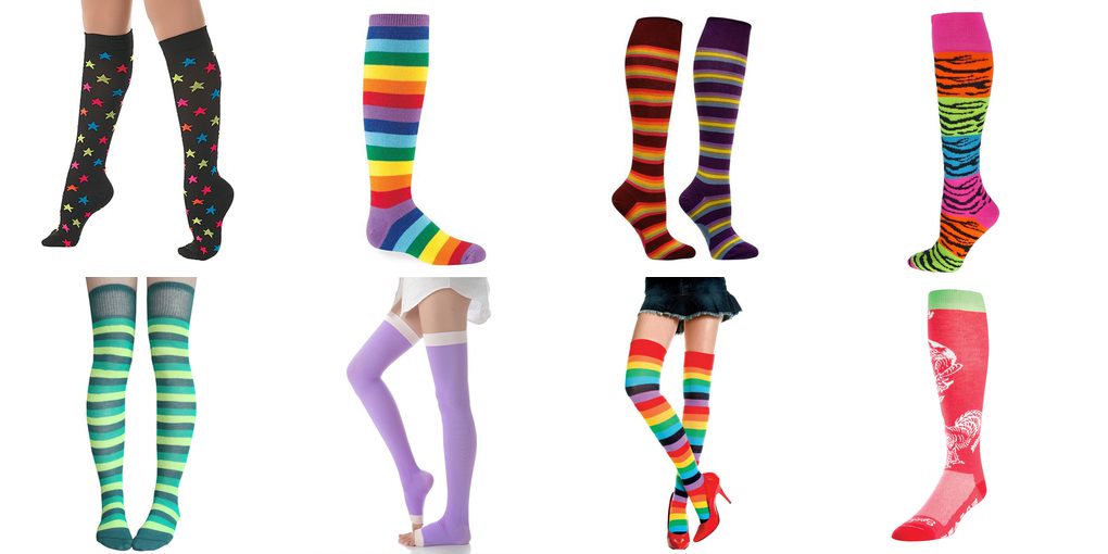 colored knee high socks